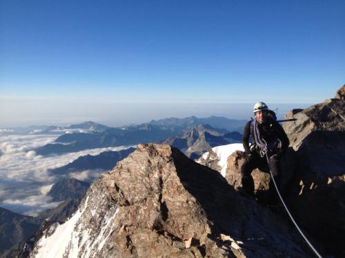 Steve K on the summit of Corno Nero with Mountain Experience
