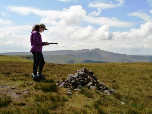 Gayle M working on her next leg during a Silver National Navigation Award Scheme