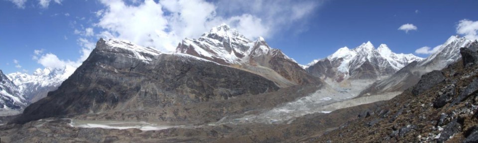 The view back down the valley
