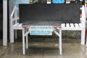 A helpful sign at the side of the trail!