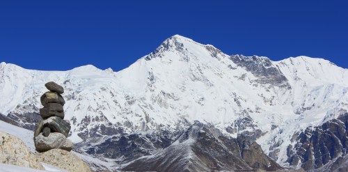 A view of the peak from the glacier.