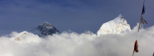 The walk up had been shrouded with cloud and we doubted we would get this fantastic view.