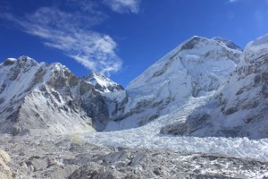 The summit just visible over it's western shoulder.