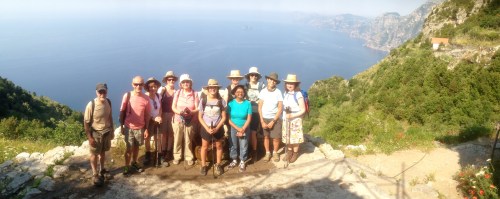 Team posing above the Walk of the Gods