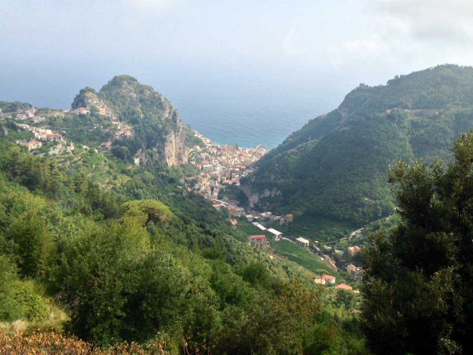 A view down to Amalfi
