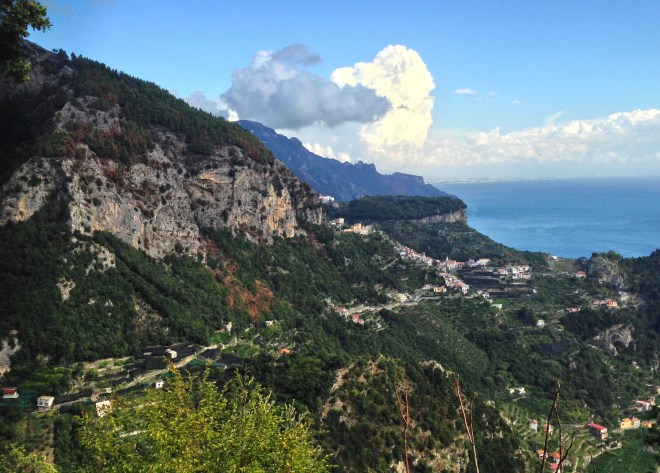 Team Ultimo enjoyed a fabulous view toward Ravello after dodging the storms.