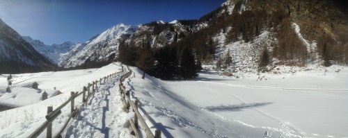 Our route took us high above the valley through the woods on the right hand side of the picture.